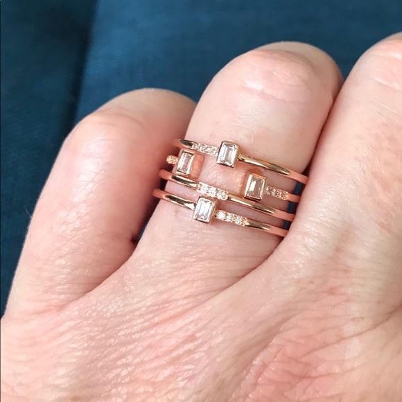 Rose gold and topaz ring - Picture 4 of 5